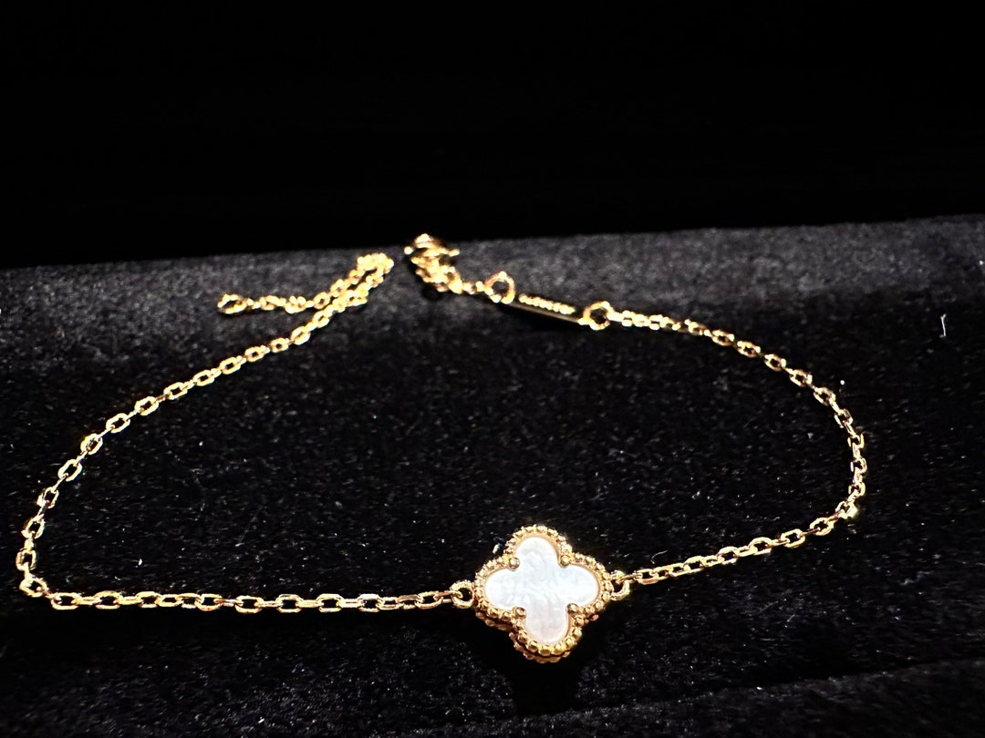 Mini Clover Alhambra Bracelet Motherofpearl Etsy