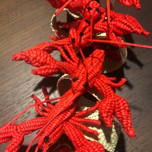 2 pack hand woven lobster napkin rings image 4