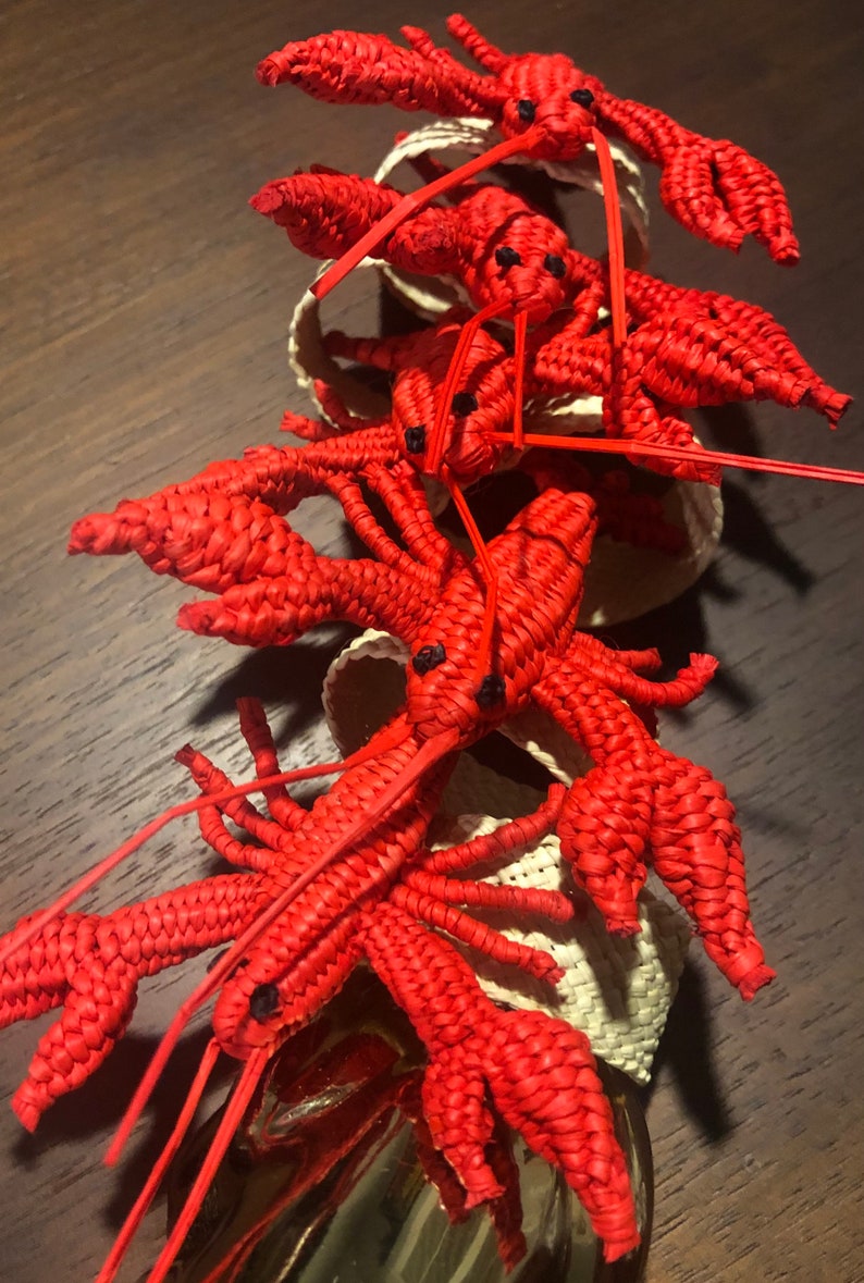 2 pack hand woven lobster napkin rings image 4