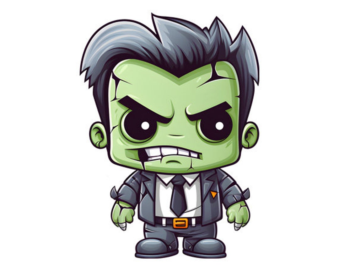 Cute Kawaii Frankenstein, Kawaii Frankenstein Png, Halloween Png ...