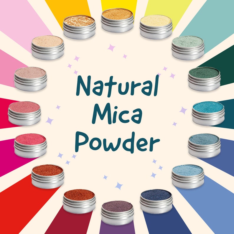Natural Mica Powder für Kerzen, Duftmelts, Seifen und Kosmetik. Natürlicher Glitzer, tierversuchsfrei, vegan und biologisch abbaubar. Bild 1