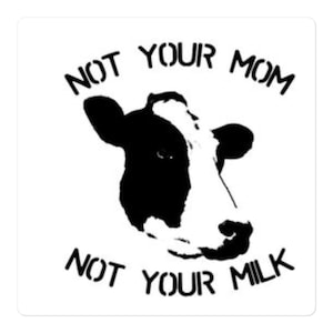 Vegan Cow Sticker: Animal Rights Activism Art