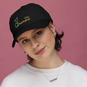 Organic dad hat for Animal Rights Activists, Veganism & Activism Art Go Vegan