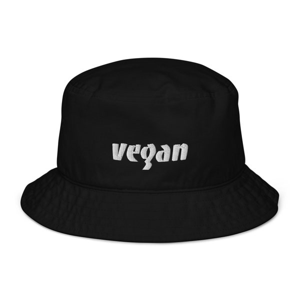 Vegan Hat for Animal Rights Bucket Hat Black White in 5 Colors, Vegan Clothes for Vegans Hats Fashion Veganism Clothing Cap