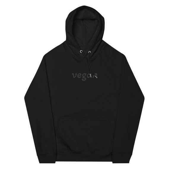 Vegan Hoodie Organic Cotton, Athletic Vegan Sweater With Hood