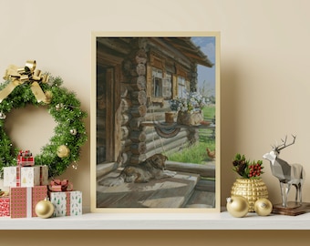 Rural Idyll Counted Cross Stitch Pattern, DIY Craft Embroidery PDF, Ideal for Needlework Enthusiasts, Perfect Birthday Gift for Crafters