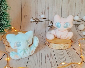Mew key ring & mini plush duo box [Blue and Pink] | Christmas box | Christmas Gift | Pokemon
