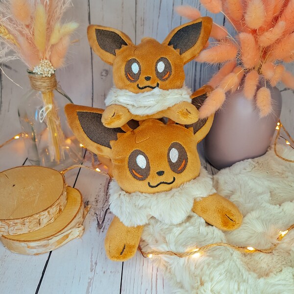 Peluche Evoli | Pokémon | Eevee | Idée cadeau | Réalisation sur commande