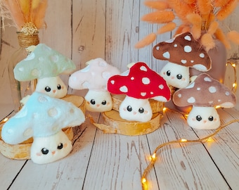 Porte-clés champignons | Mushroom | Keychain | Peluche | Plush | Plushie | Idée cadeau | Divers coloris