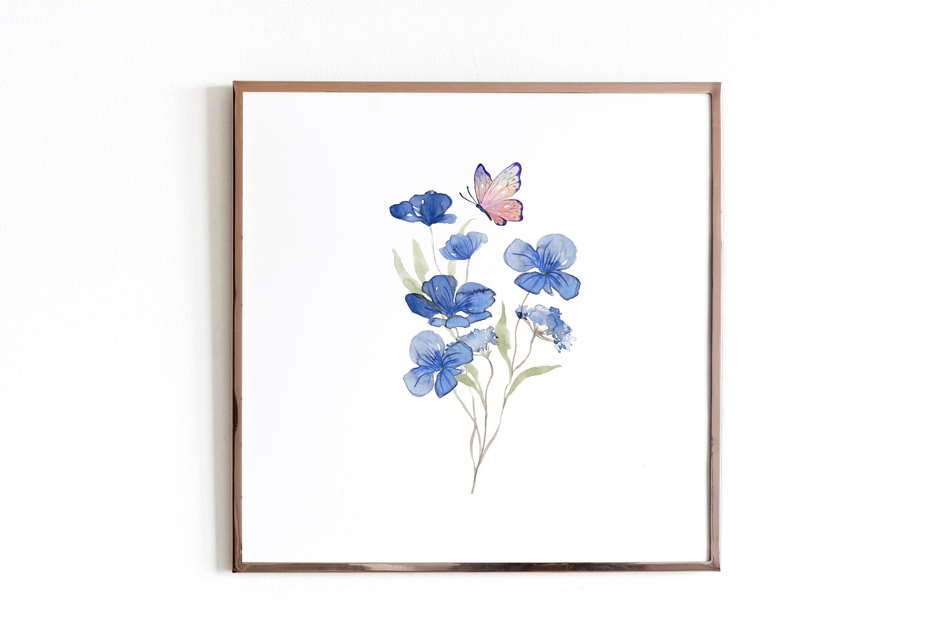 Forget Me Not Flowers, Wall Art Print, Forget Me Not Watercolor Flowers,  Garden Art Prints, Alaska State Flower, Mothers Day Gift 8x10 -  Israel