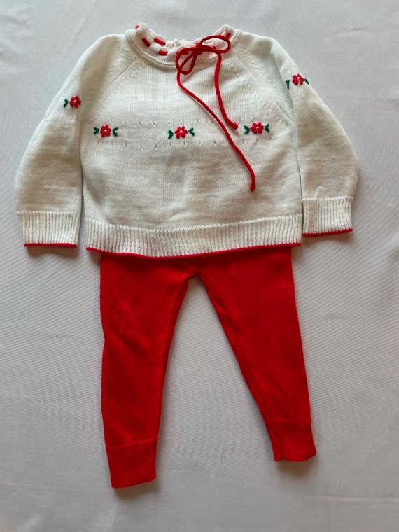 Holiday Knit Pointsetta Set 3 months - image 2