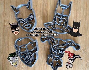 Joker Face 3D Printed PLA Cookie Cutter Cookie Fondant Shape Mold 