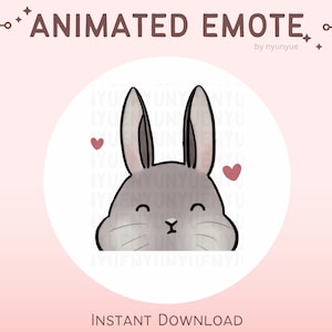 Animated Emote | Cute Rabbit | Twitch, Youtube, Streamlabs, Stream Elements