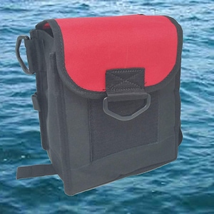 AKM-Scuba Diving Cargo Carying Leg, Strap On Pocket Large Red