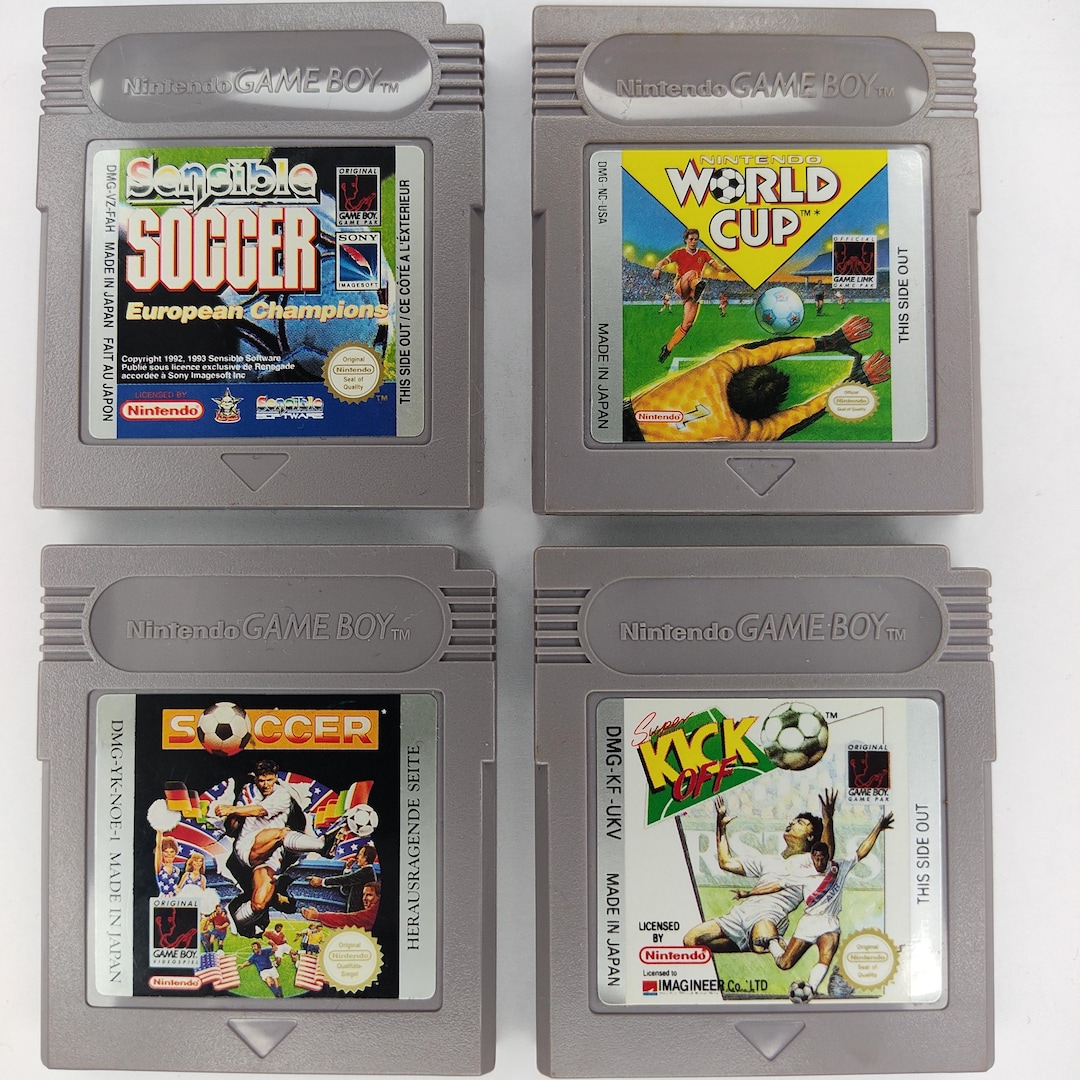 Vintage Nintendo Game Boy Soccer Games: Sensible Soccer, World Cup