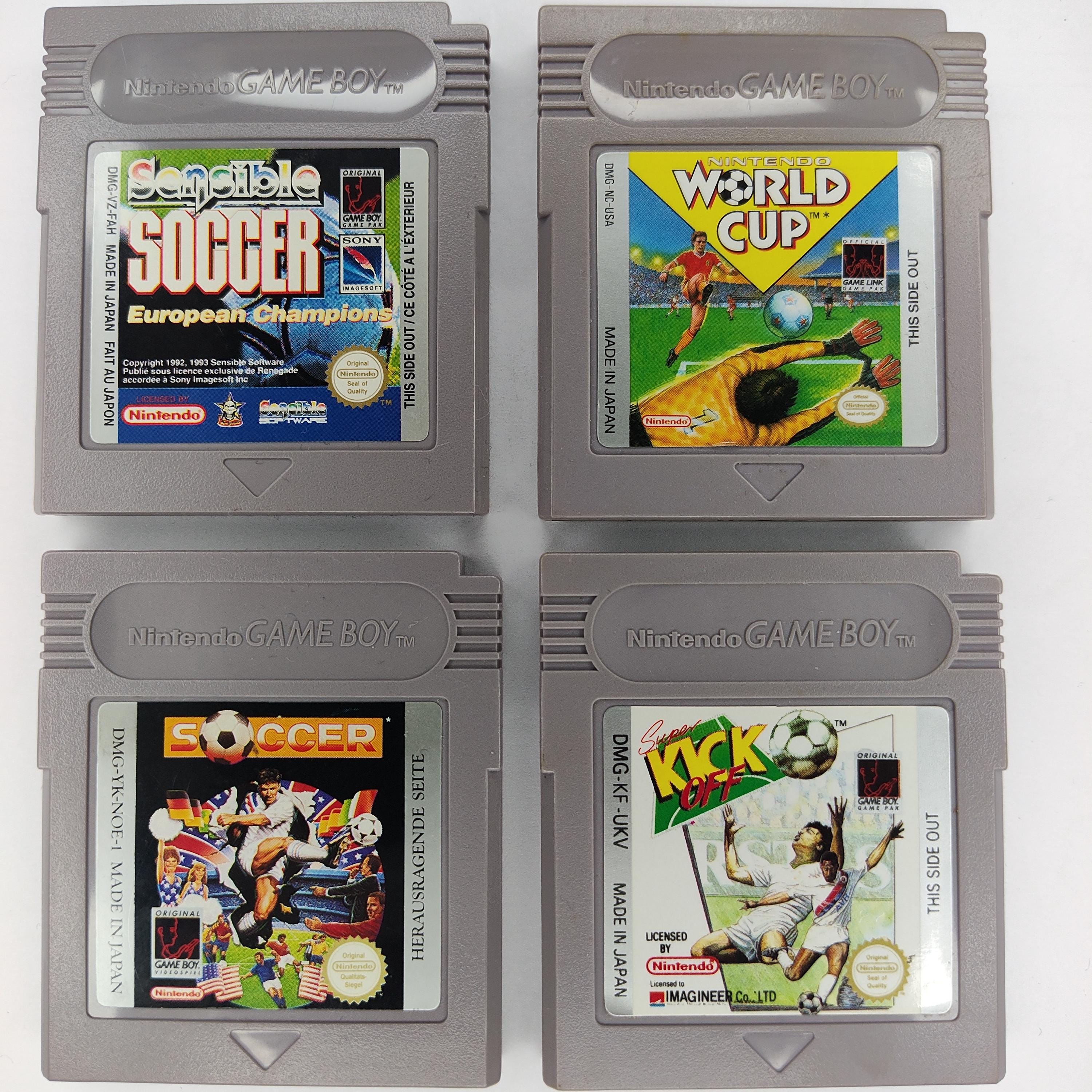 Vintage Nintendo Game Boy Soccer Games: Sensible Soccer, World Cup