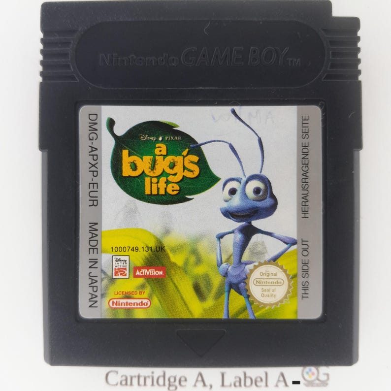 Original Nintendo Gameboy Games: Retro Throwback Collectibles A Bugs Life AA-