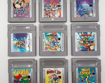 Original Gameboy Games: Tetris, Super Mario Land, Wario Land
