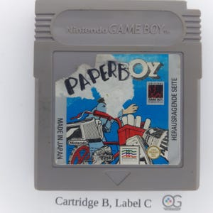 Original Nintendo Gameboy Games: Retro Throwback Collectibles Paperboy B/C