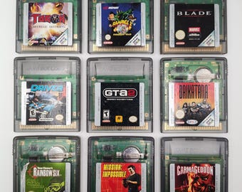 Authentic Gameboy Color Games, Tested English + Multilingual Cartridges GTA , Driver, Daikatana