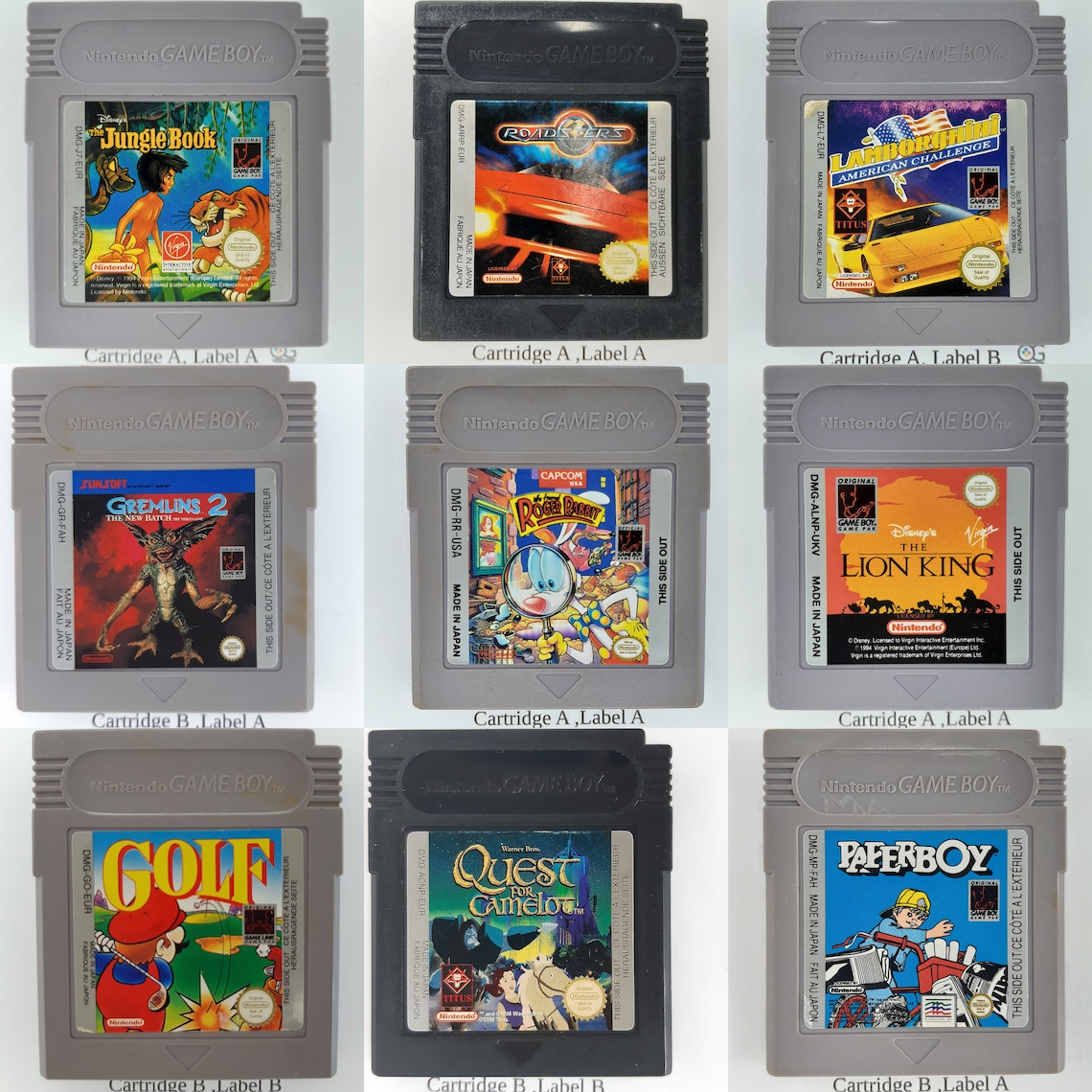 Original Nintendo Gameboy Games: Retro Throwback Collectibles, foto 1 di 5