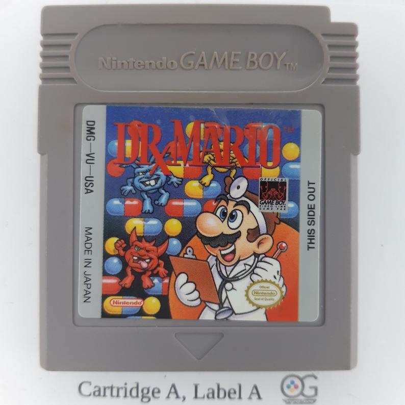 Original Nintendo Gameboy Games: Retro Throwback Collectibles Dr. Mario AA-