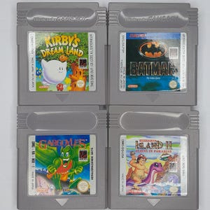 Kirby ,Titus ,Gargoyle&#39;s Quest Tennis Original Game Boy Retro Authentic as Collectible or Gift Choose your Favorite Videogame Nostalgic 90&#39;s