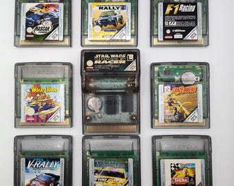 Authentic Gameboy Color Games, Tested English + Multilingual Cartridges Racers , Star Wars , F1 Nascar Disney