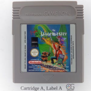 Original Nintendo Gameboy Games: Retro Throwback Collectibles The Pagemaster AA