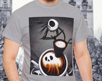 I'm a Nightmare before coffee T-shirt, Gothic Skeleton Coffee tee, Dark Spooky shirt,  Skellington tee, Coffee lover shirt, Halloween Tee