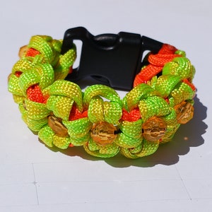 Colorful 2D flower bracelet anklet