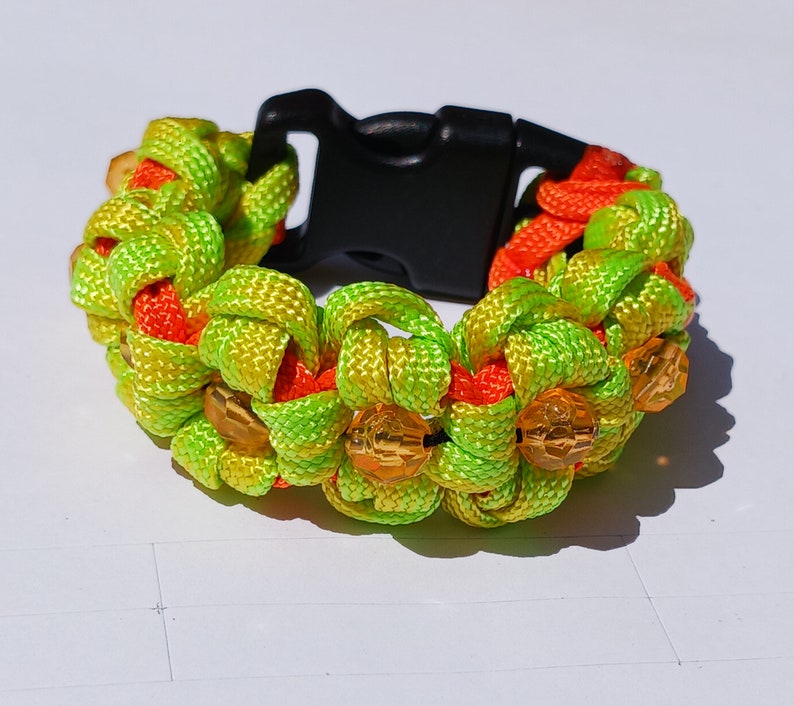 Colorful 2D flower bracelet anklet
