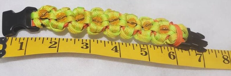 Floral paracord bracelet-Flower paracord wrist band-3D Paracord flower bracelets-emergency paracord bracelet-Flower Girl paracord anklet image 10