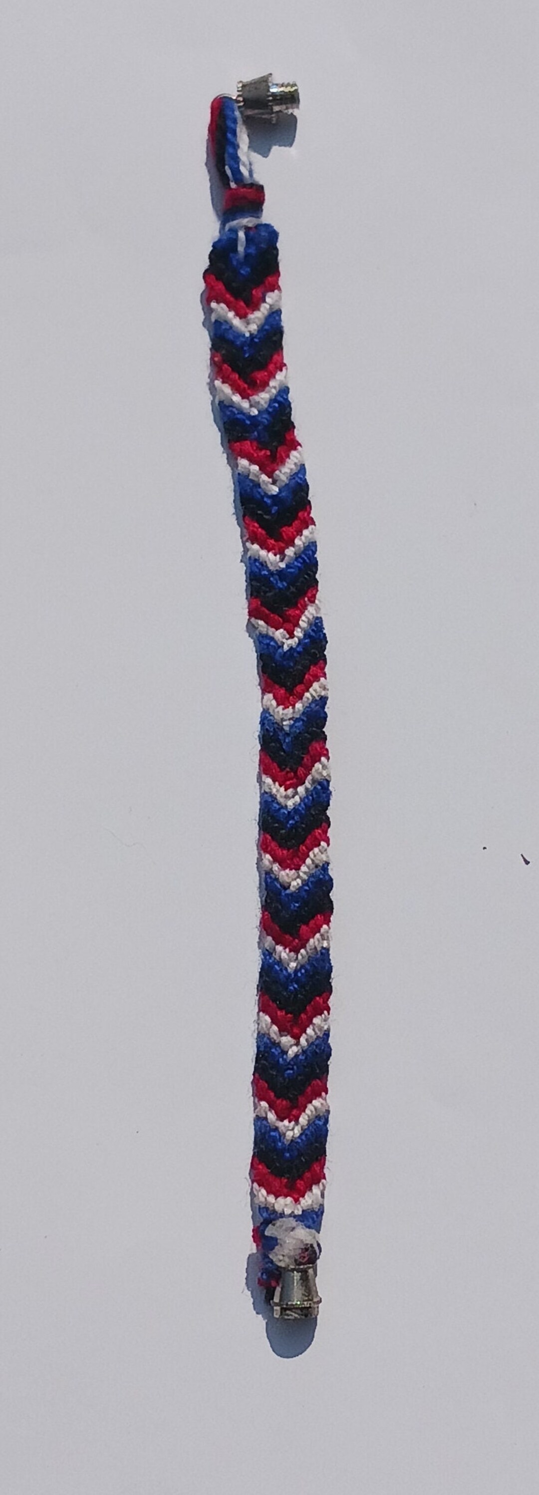 Red White Blue Friendship Bracelet Woven Braid Patriotic Etsy