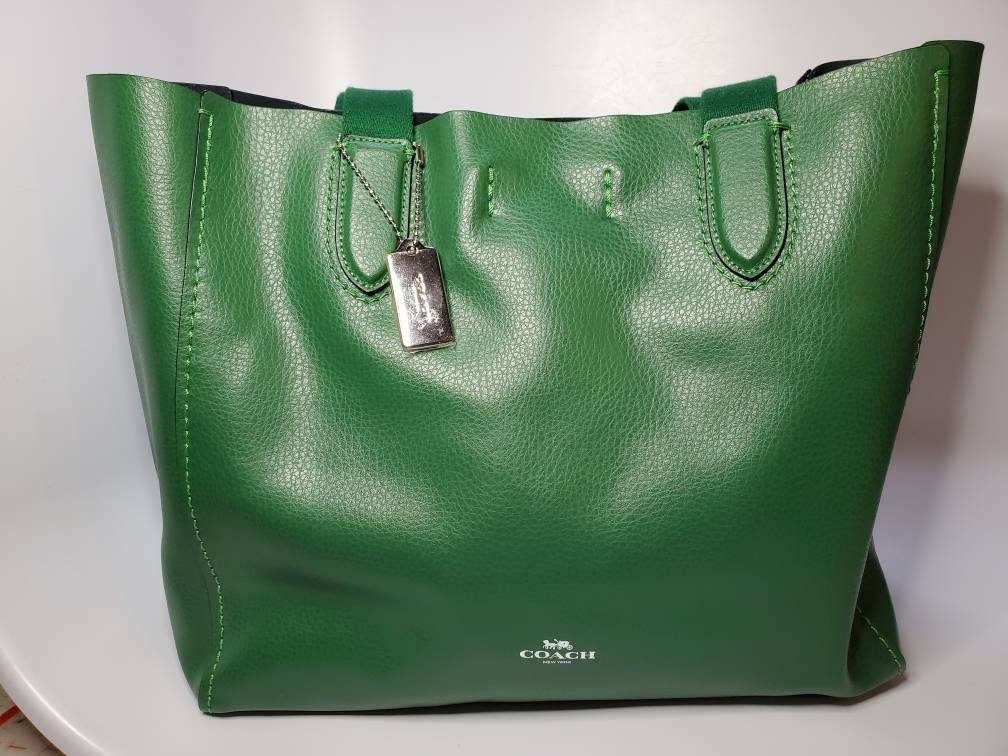 Coach Large Kelly Green Derby Tote Etsy