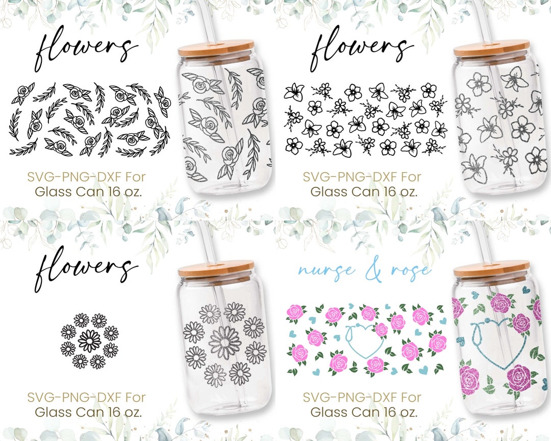 16oz Libbey Glass Can Svg Bundle, Glass Can Full Wrap Svg, Coffee Can ...