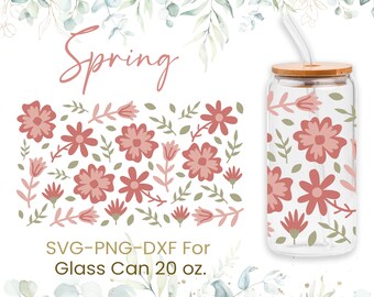 20oz lente Libbey glas kan Svg, glas kan volledige wrap Svg, bier kan glas, Svg, tulpen Svg, Rose koffie glas Svg, lijn volledige Wrap, Cricut bestanden