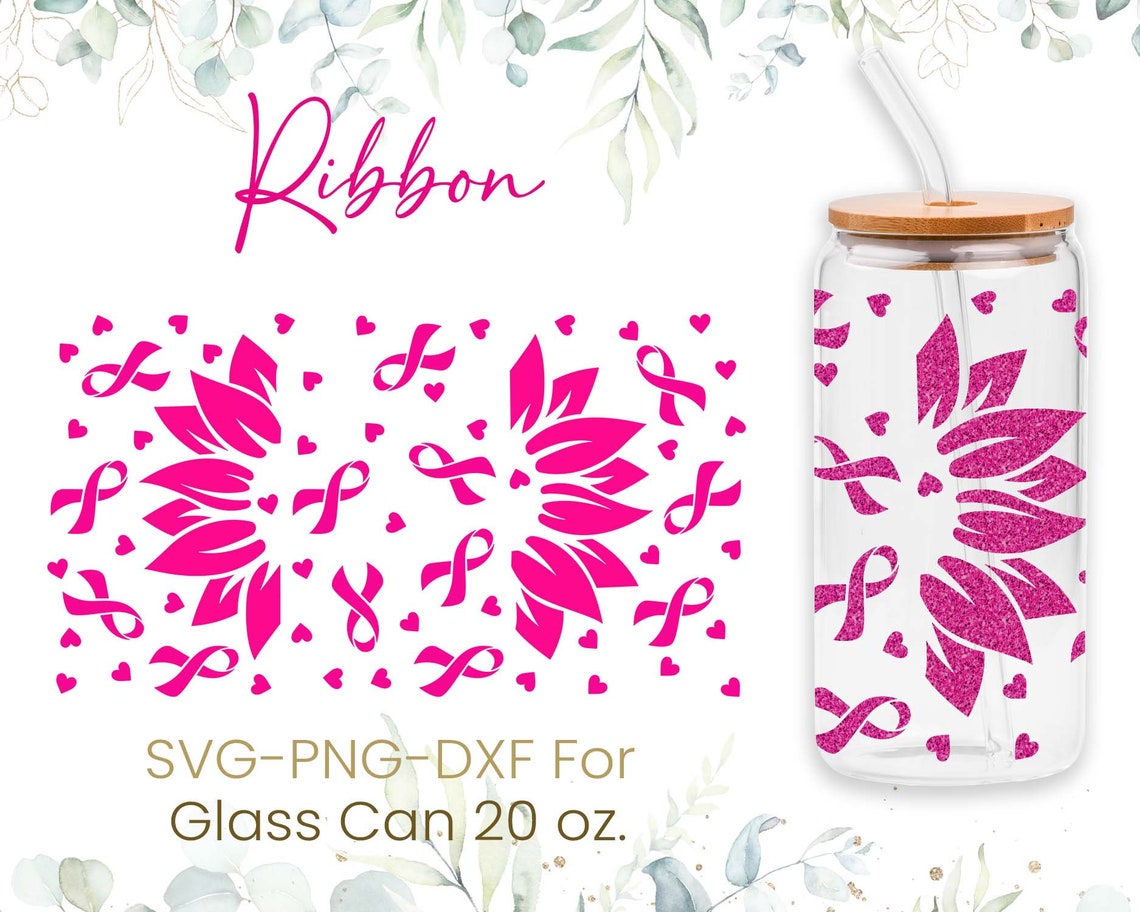 20oz Libbey Glass Can Svg Bundle, Leopard Pattern, Glass Can Full Wrap ...