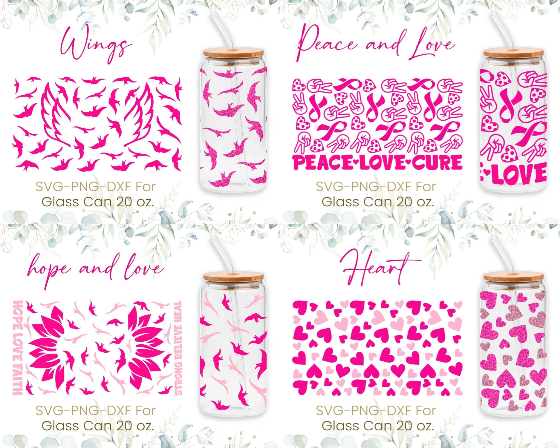 20oz Libbey Glass Can Svg Bundle Glass Can Full Wrap Svg - Etsy Canada