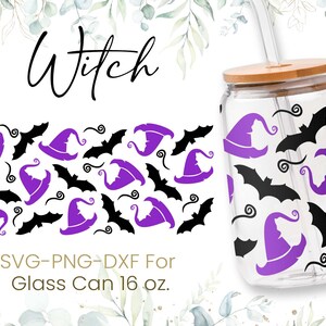 16oz Halloween Libbey Glass Can Svg Bundle, Ghost Glass Can Wrap Svg ...