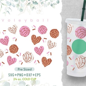 24oz Voleyball Cold Cup Svg, Venti Cold Cup Svg,Soccer Svg,Mom Life Svg,Decal Perfect Fit for Venti,Full Wrap Svg Png Dxf,Cricut