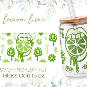 16oz Lime Libbey Glass Can Svg,Lemon Glass Can Wrap Svg,Lemon Pattern Svg,Coffee Glass Can Svg,Summer Cutfile,Svg Png Files,Digital Download