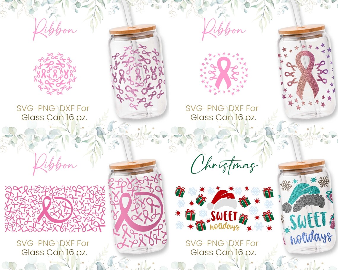 16oz Libbey Glass Can Svg Bundle Glass Can Full Wrap Svg - Etsy