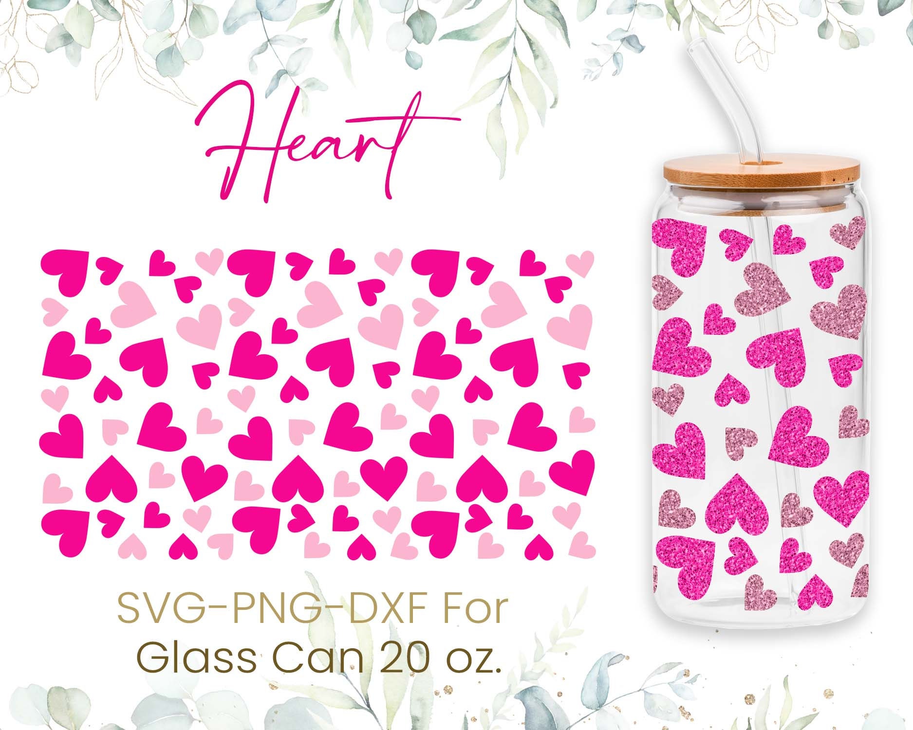 20oz Libbey Glass Can Svg Bundle, Glass Can Full Wrap Svg, Breast ...