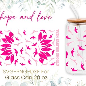 20oz Libbey Glass Can Svg Bundle, Glass Can Full Wrap Svg, Breast ...