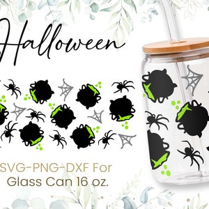 16oz Spider Web Libbey Glass Can Svg, Ghost Glass Can Wrap Svg,Pumpkin Fall Svg,Copo de café Can Svg, Cutfile,Svg Png Files,Download digital