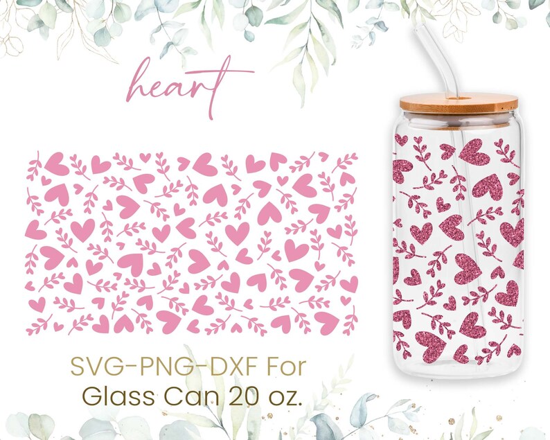 20oz Libbey Glass Can Svg Bundle Rainbow Butterfly Flower - Etsy