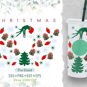 Christmas Cold Cup Svg, Merry Christmas Svg, Christmas Svg, Coffee Cold Cup Svg, Xmas Svg, Christmas Wrap Svg, Christmas Tumbler Svg