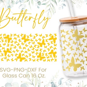 16oz Butterfly Libbey Glass Can Svg, Mom Life Glass Can Wrap Svg, Jewel Svg, Wedding Svg,Bride Svg,Libbey Wrap Svg,Svg Dxf Png Files, Cricut