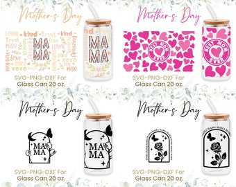 20oz Día de la Madre Libbey Glass Can Svg, Mejor mamá de todos los tiempos, Mamá Svg, Floral Svg, Mamá Svg, Cita positiva Vidrio Puede Envolver, Vidrio Puede Envolver Completo Svg
